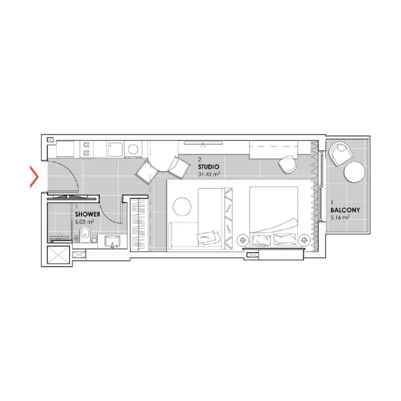 Studio floor plan