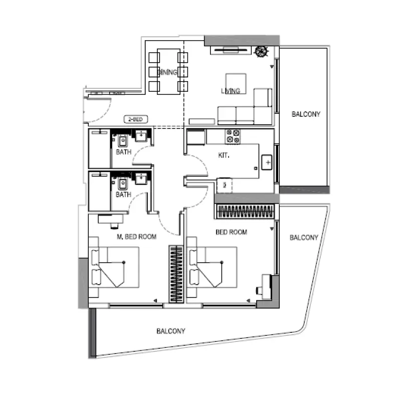 2 bedroom
