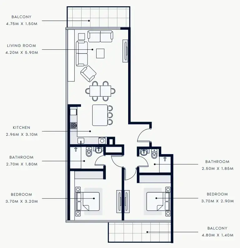 2 Bedrooms apartments - Riviera Rêve