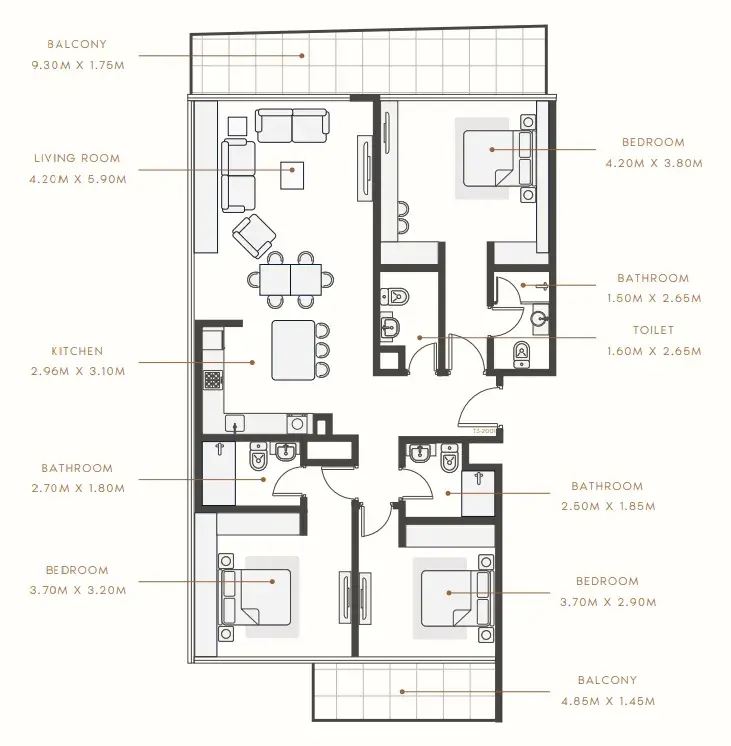 3.5 bedrooms apartments - Riviera Rêve