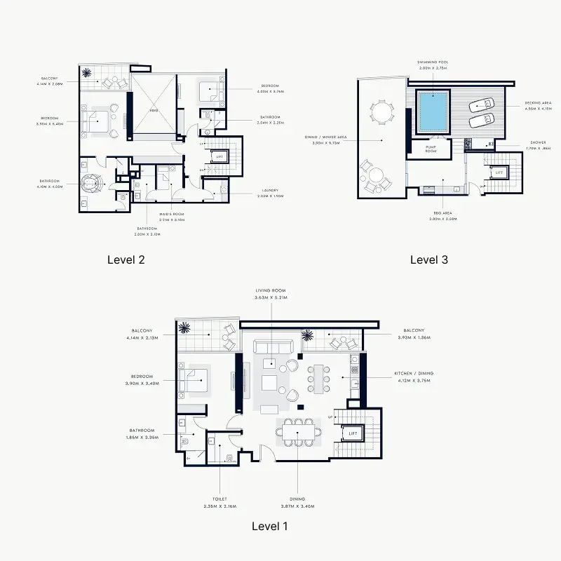 3.5 bedrooms penthouse - Riviera Rêve