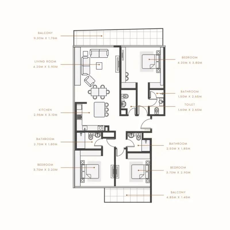 3 bedroom