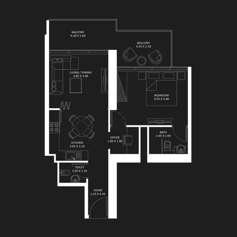 1 bedroom
