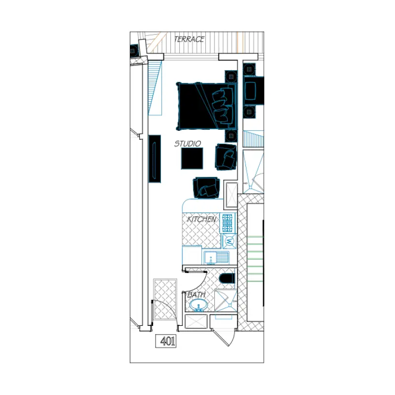 Studio floor plan