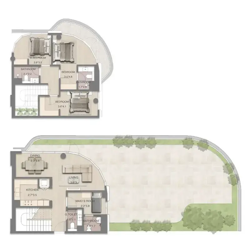 3 Bedrooms duplex - Mirasol Mina