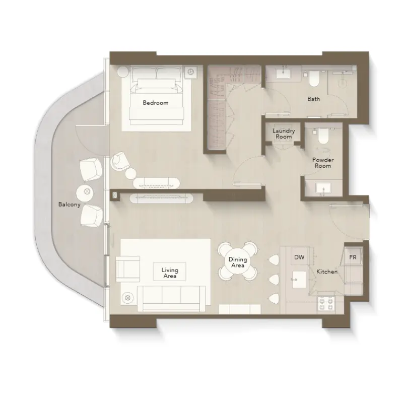 1 bedroom