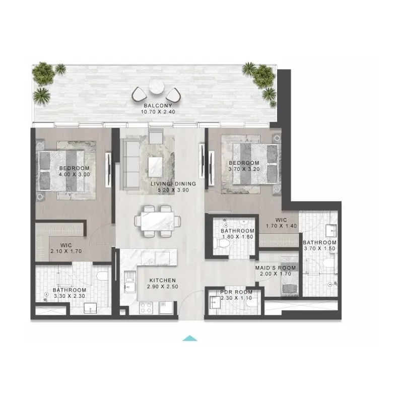 2 bedroom