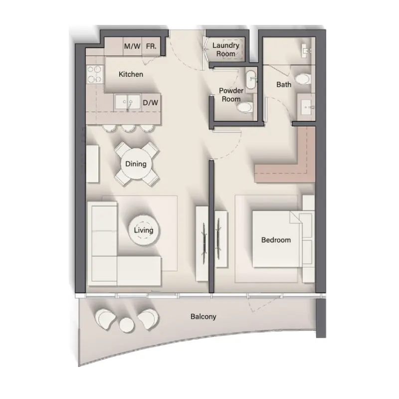 1 bedroom