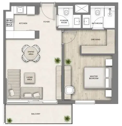 1 Bedroom apartments - Al Hamra Greens