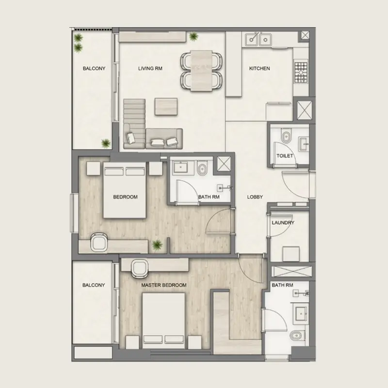 2 bedroom Apartments -  Al Hamra Greens