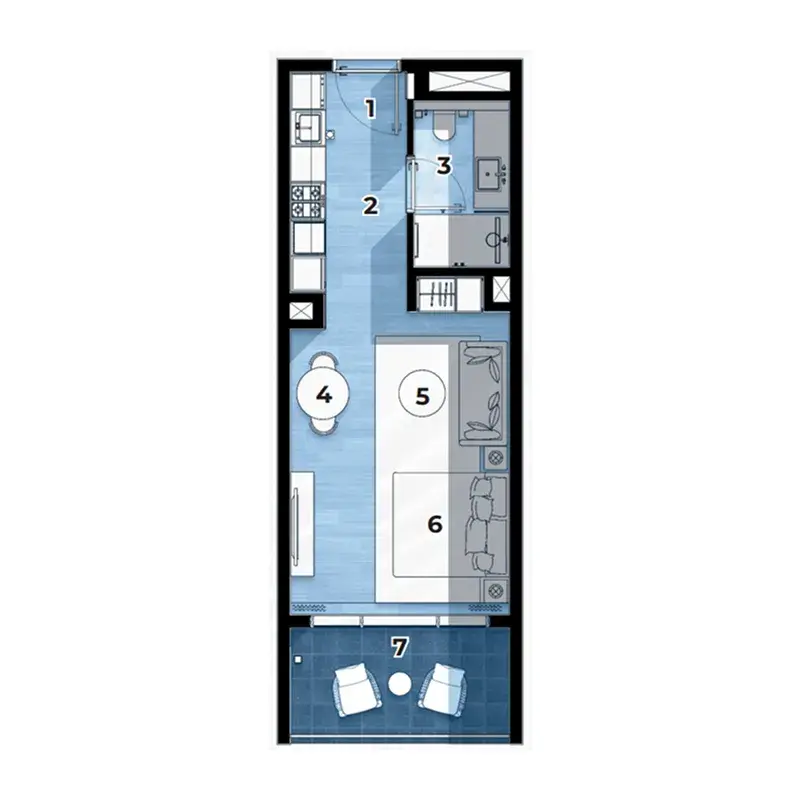 Studio apartments - Al Hamra Waterfront