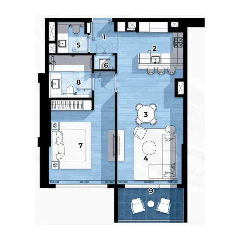 1 Bedroom apartments - Al Hamra Waterfront