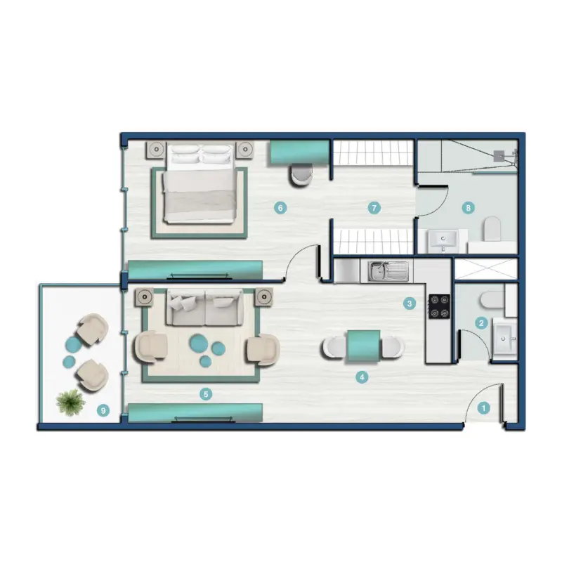 1 bedroom