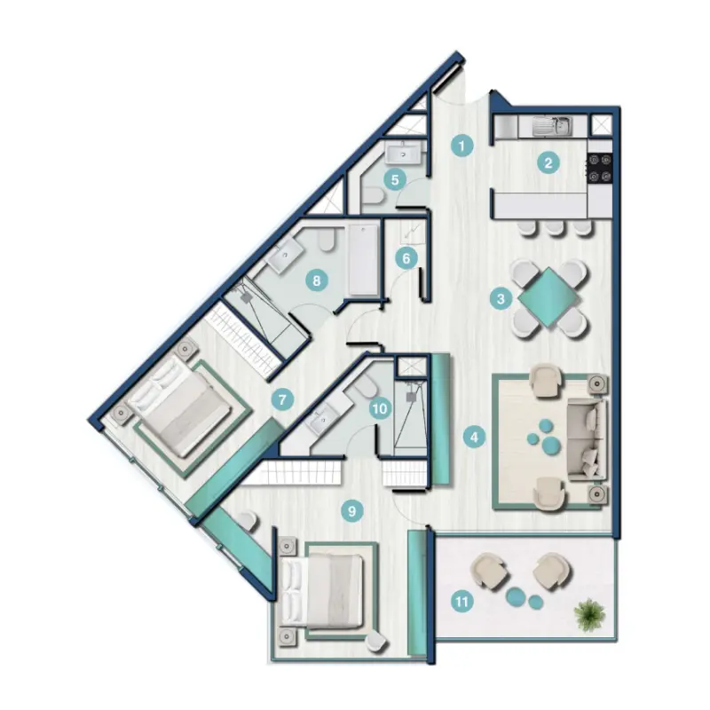2 bedroom