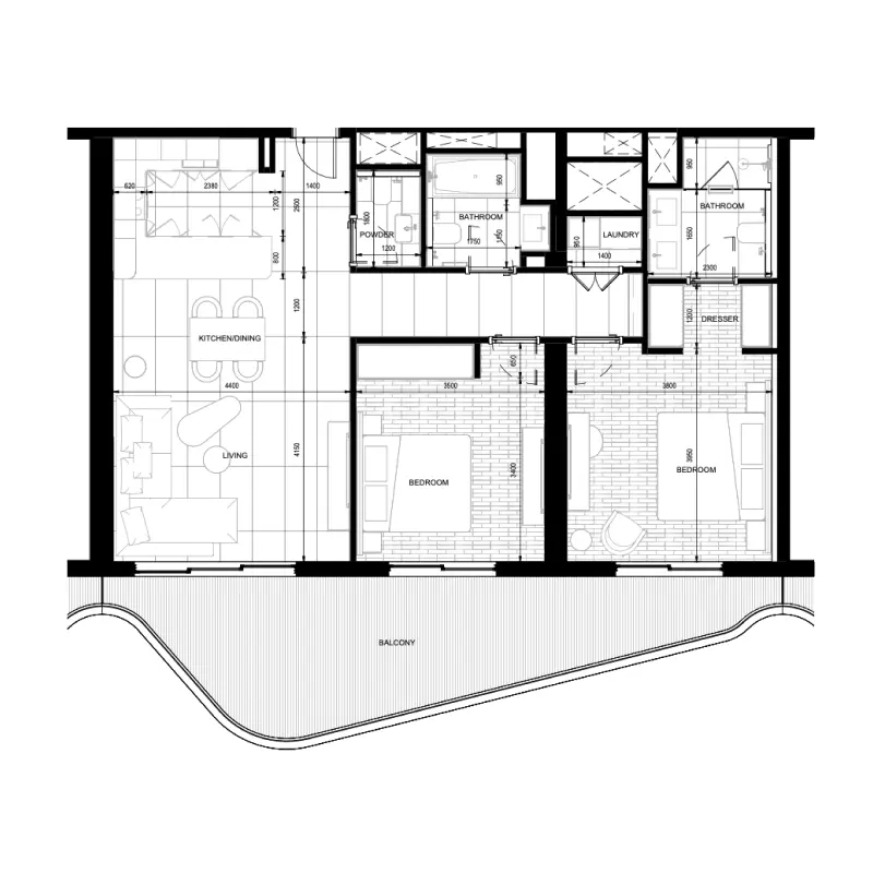 2 bedroom