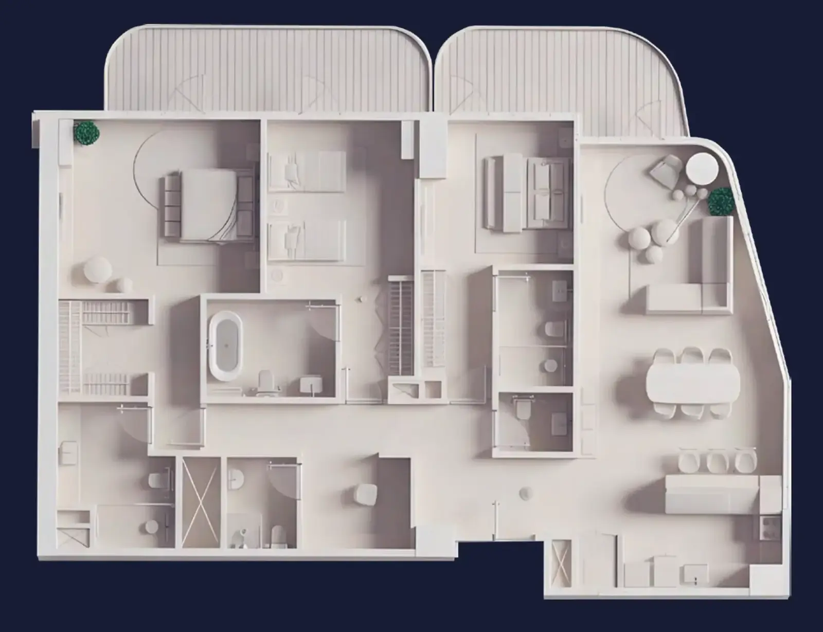3 Bedrooms apartments - Fortune Bay Residences