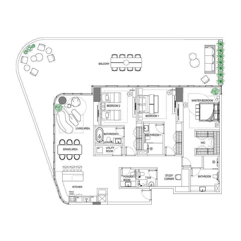 3 bedroom Apartments -  Fortune Bay Residences
