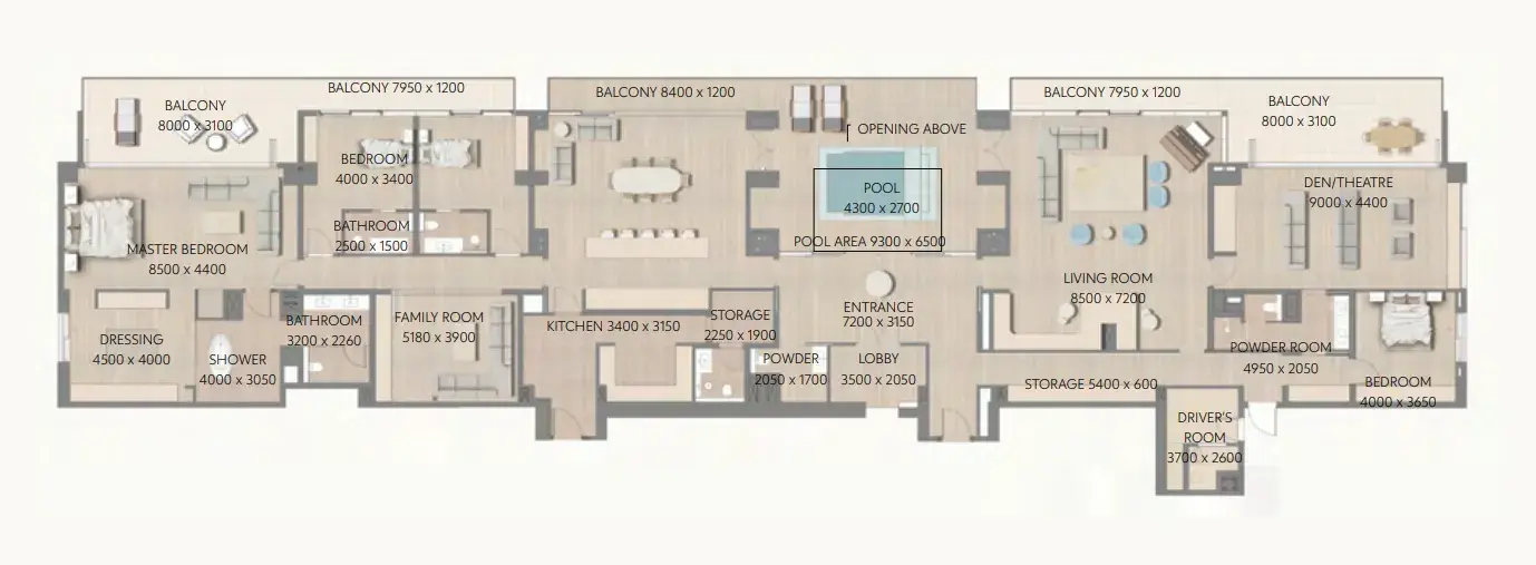 4 Bedrooms penthouse - Cape Hayat
