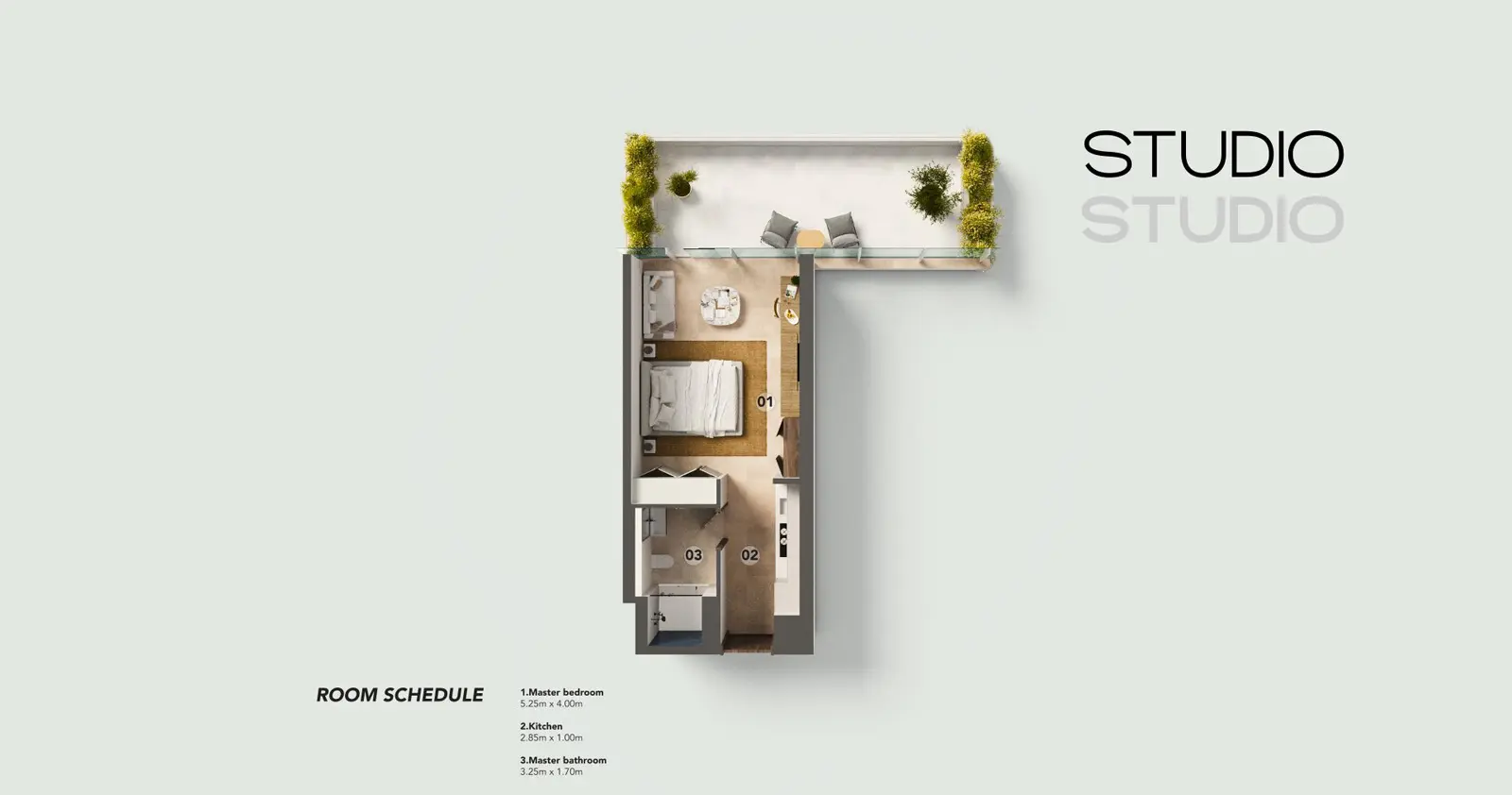 Studio Apartment floor plan