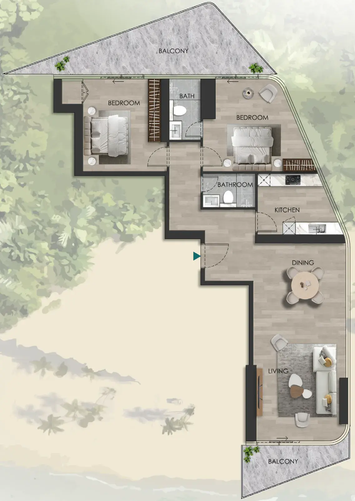 2 Bedrooms apartments - The Beach Vista