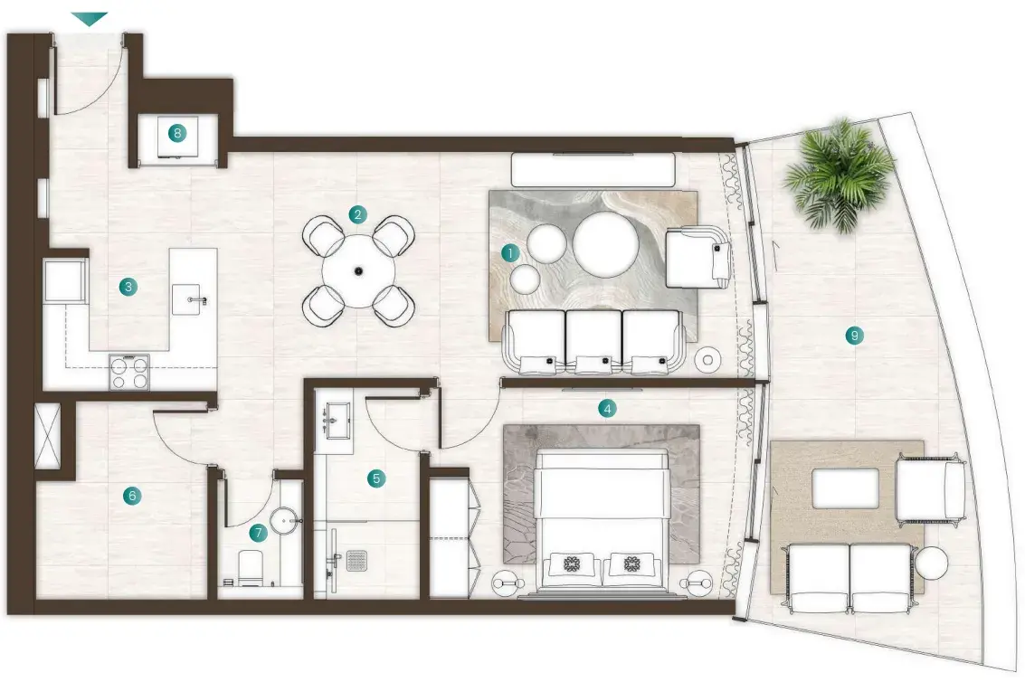 1 Bedroom apartments - La Mer by Elie Saab