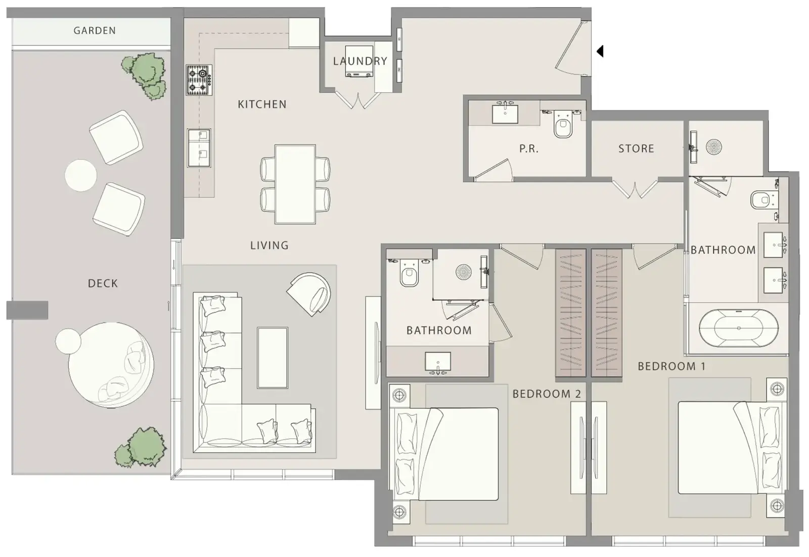 2 Bedrooms apartments - Uno-Luxe