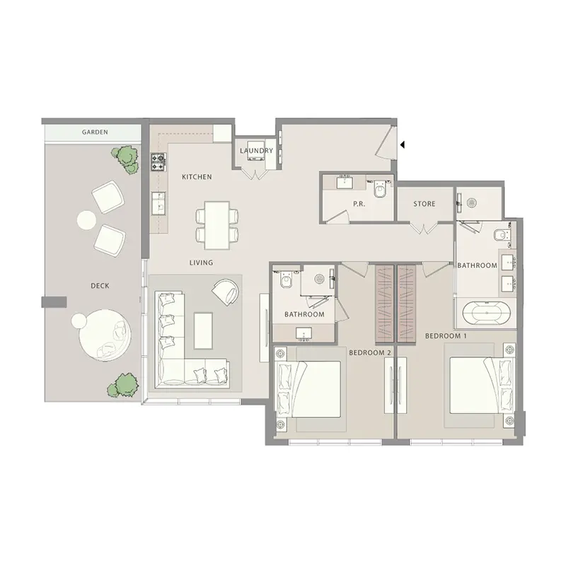 2 bedroom Apartments -  Uno-Luxe