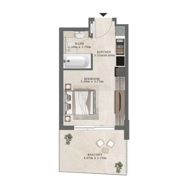 Studio Apartments -  Arthouse Residences by Cledor