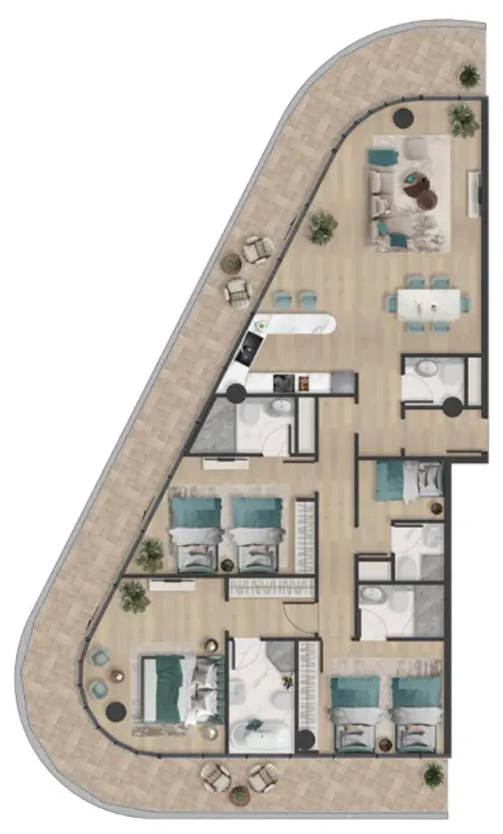 3 Bedrooms apartments - Pelagia