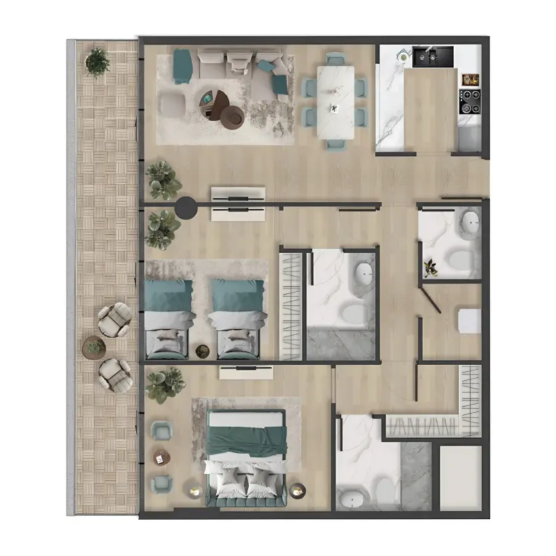 2 bedroom