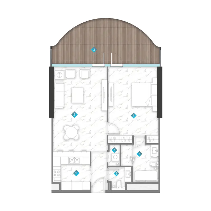 1 bedroom
