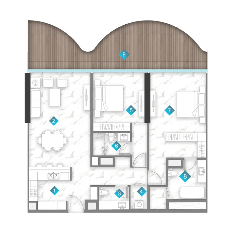 2 bedroom