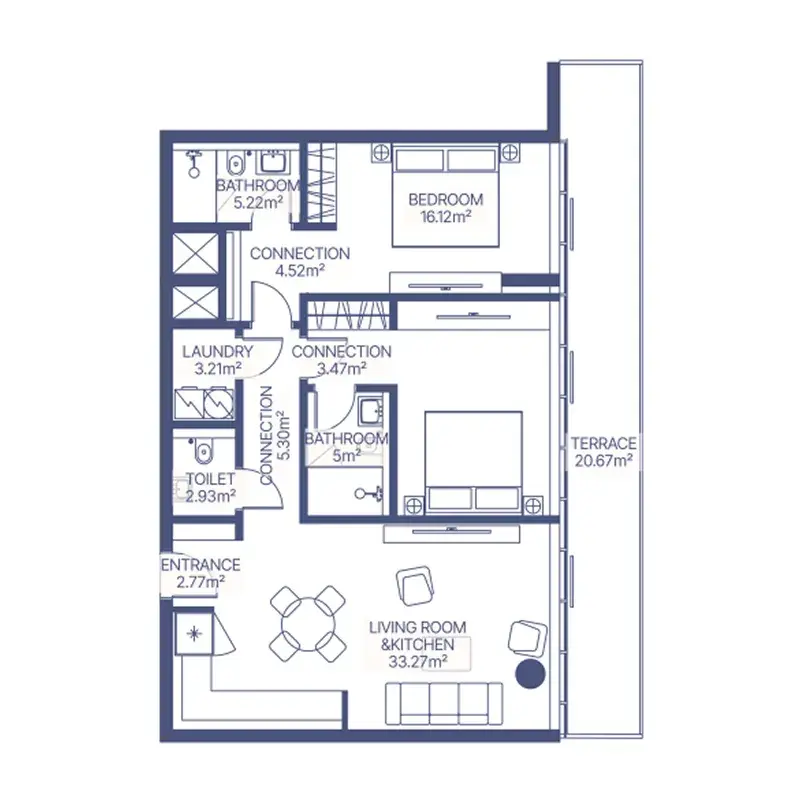 2 Bedrooms apartments - Gianfranco Ferre Residences