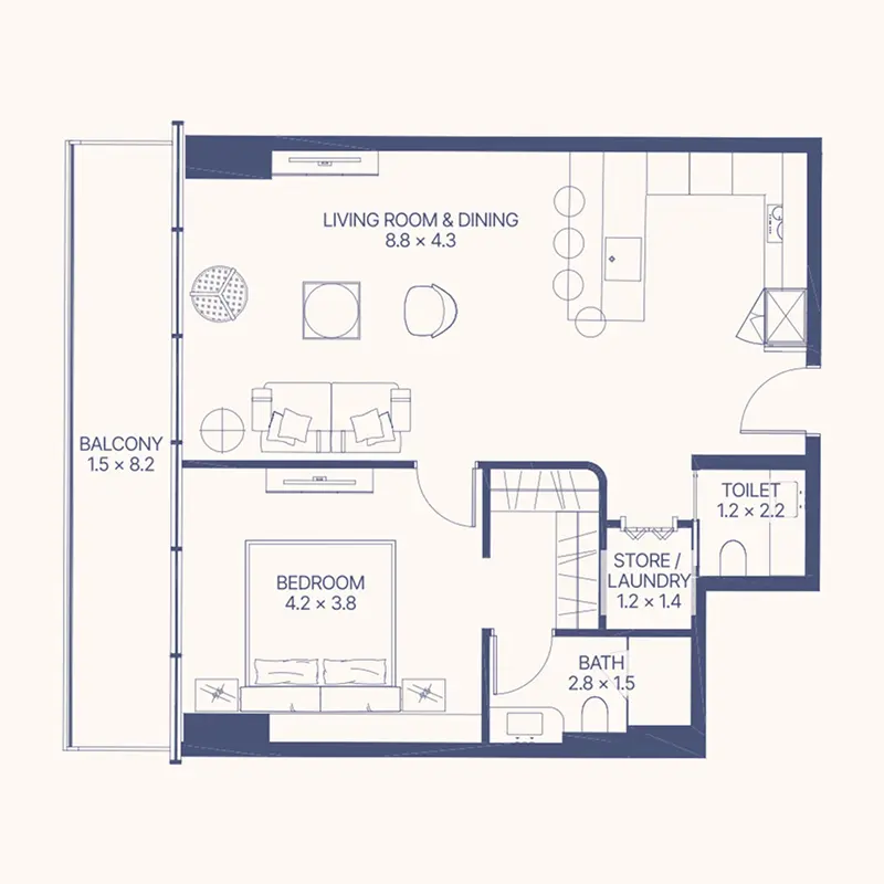 1 bedroom Apartments -  Gianfranco Ferre Residences