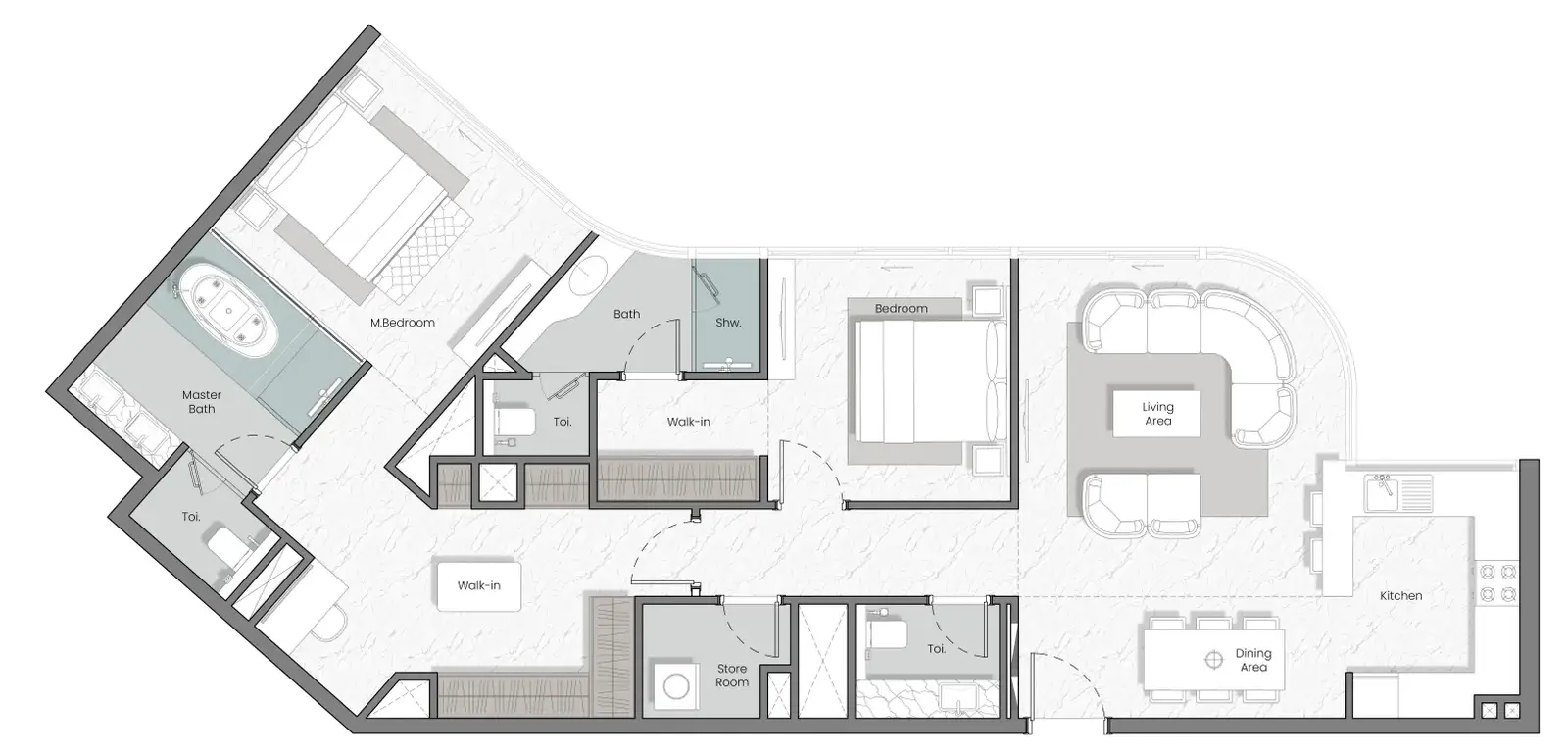 2 Bedrooms apartments - Manta Bay