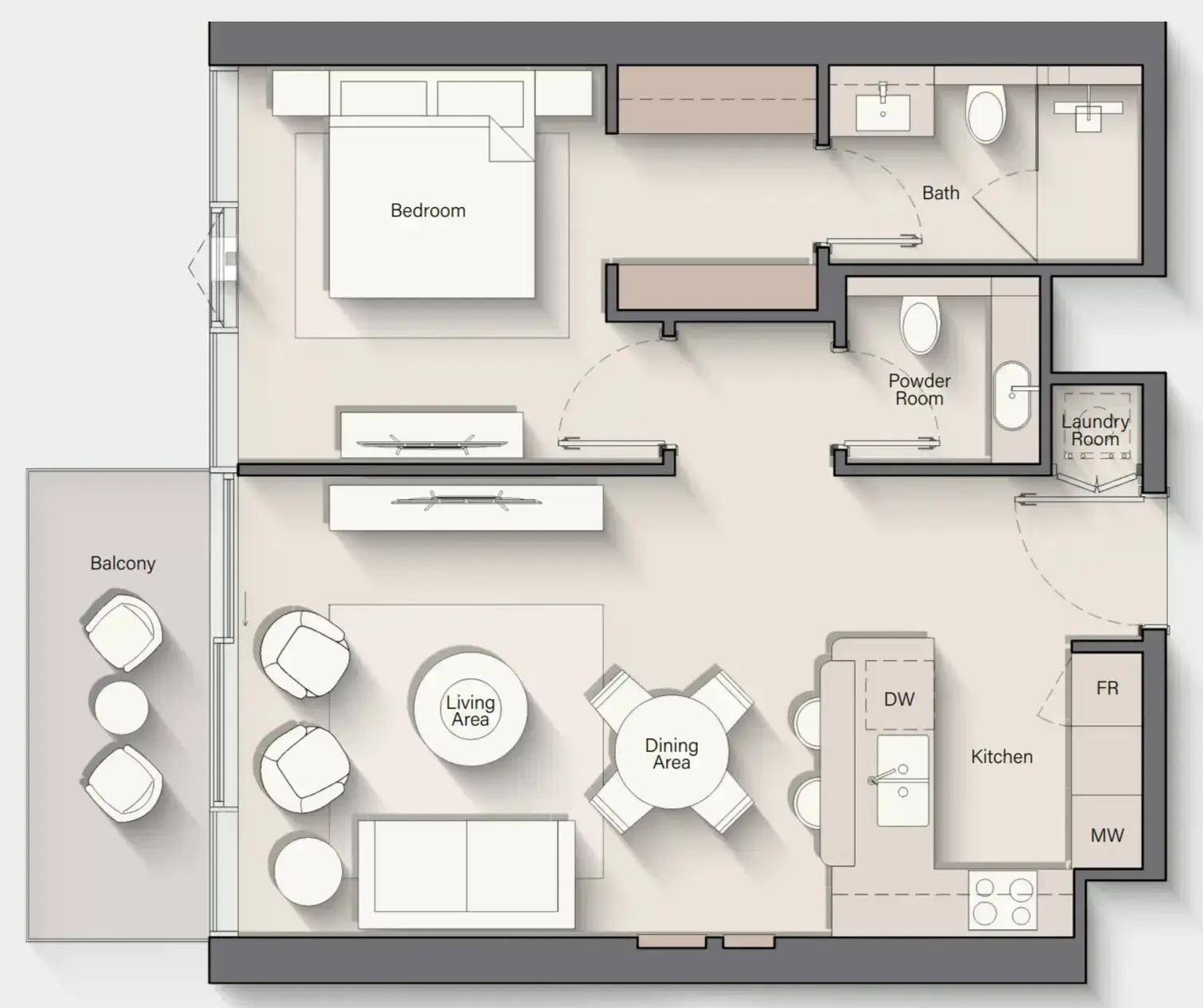 1 Bedroom apartments - Costa Mare