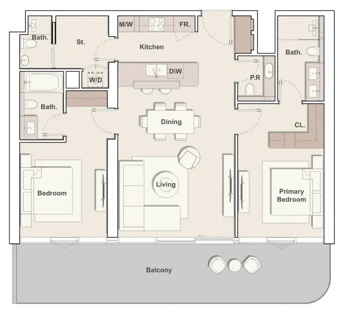2 Bedrooms apartments - Costa Mare