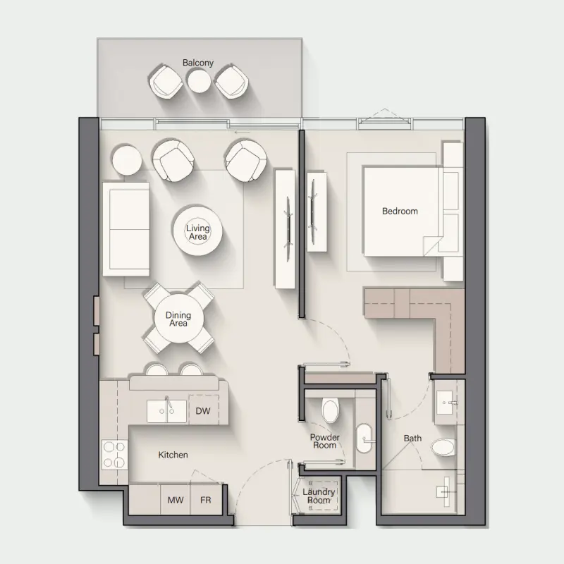 1 bedroom