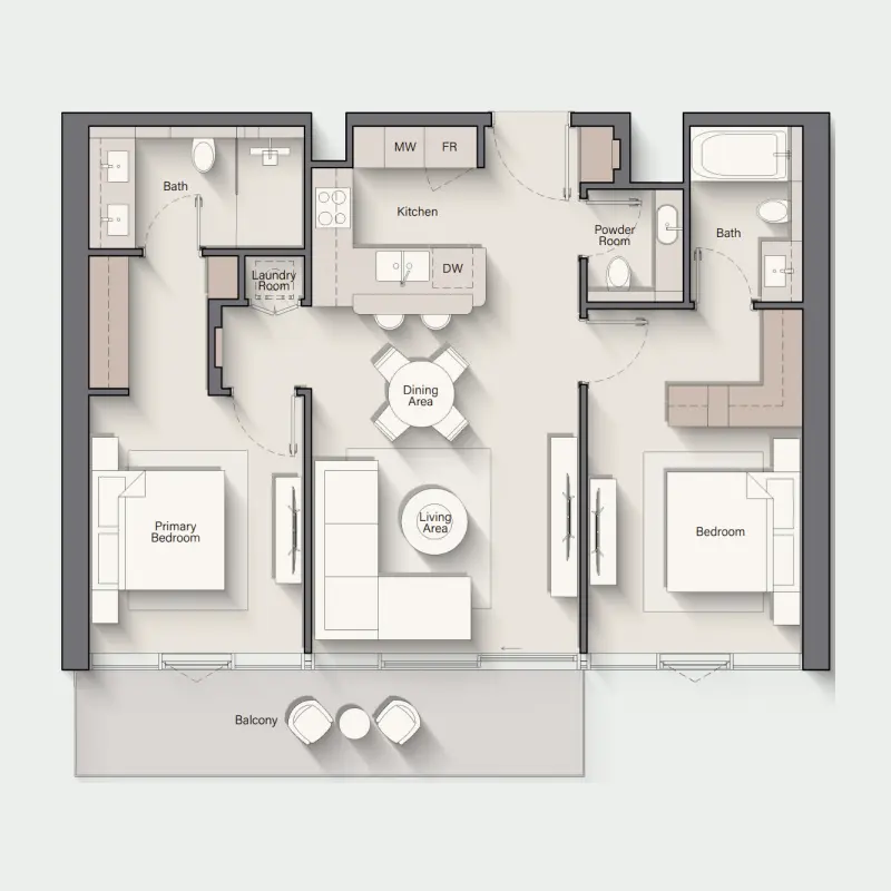 2 bedroom