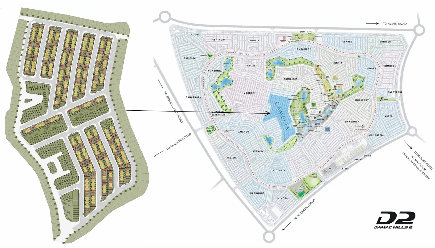 Damac Hills 2 Camelia Villas Master Plan