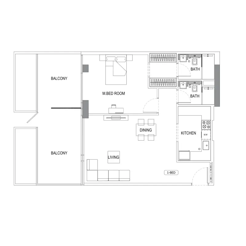 1 bedroom