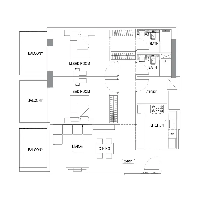 2 bedroom