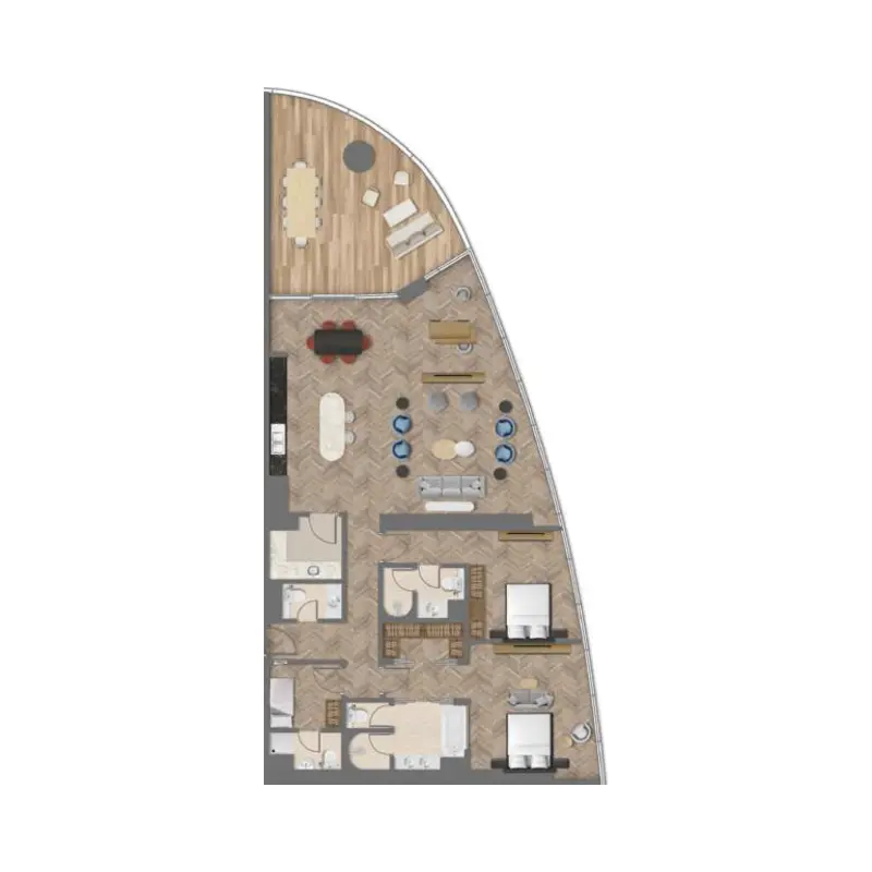 2 bedroom floor plan