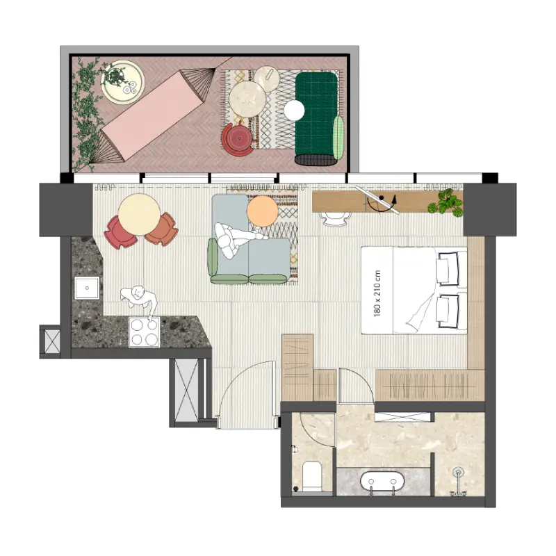 Studio floor plan