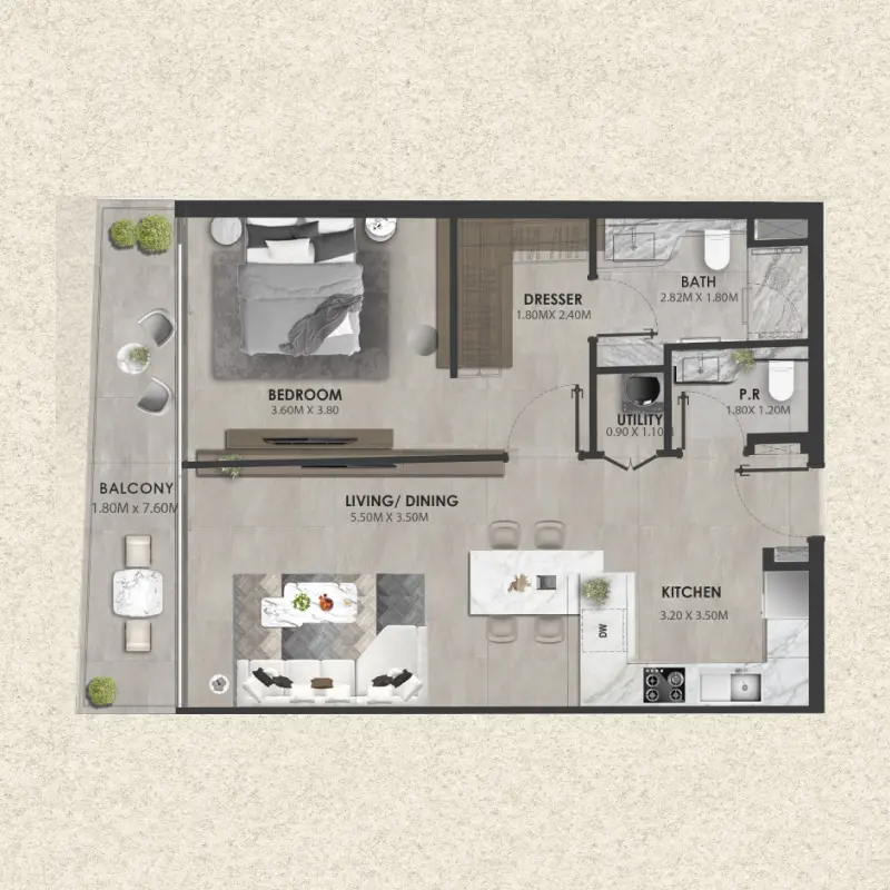 1 bedroom