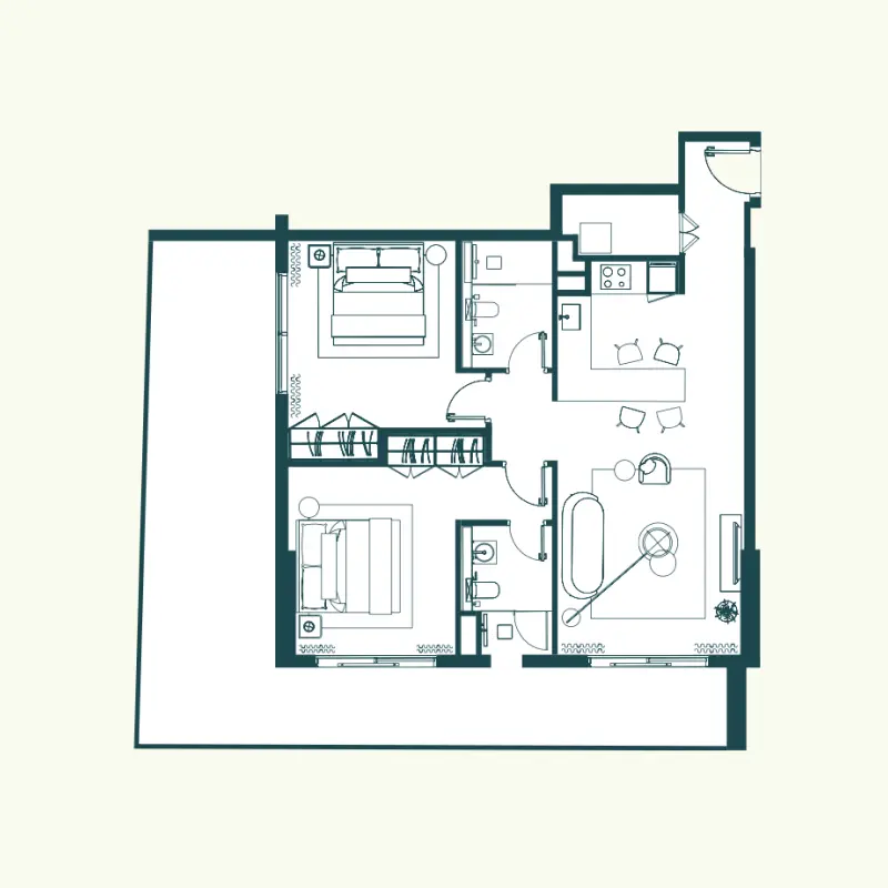 2 bedroom