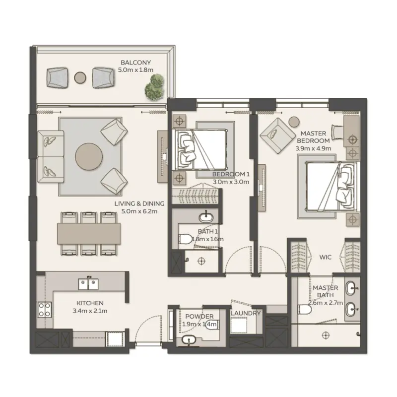 2 bedroom