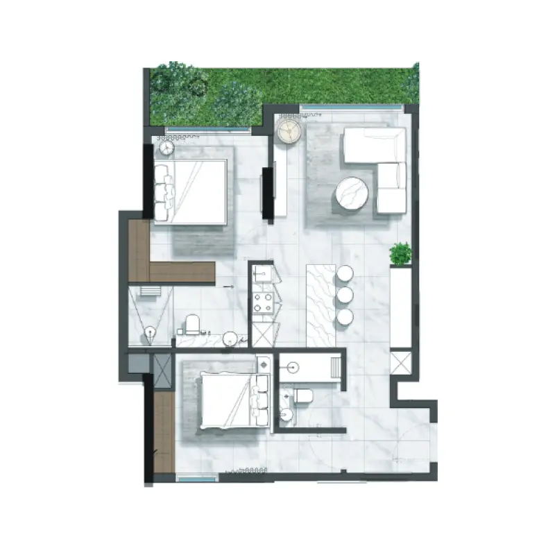 2 bedroom