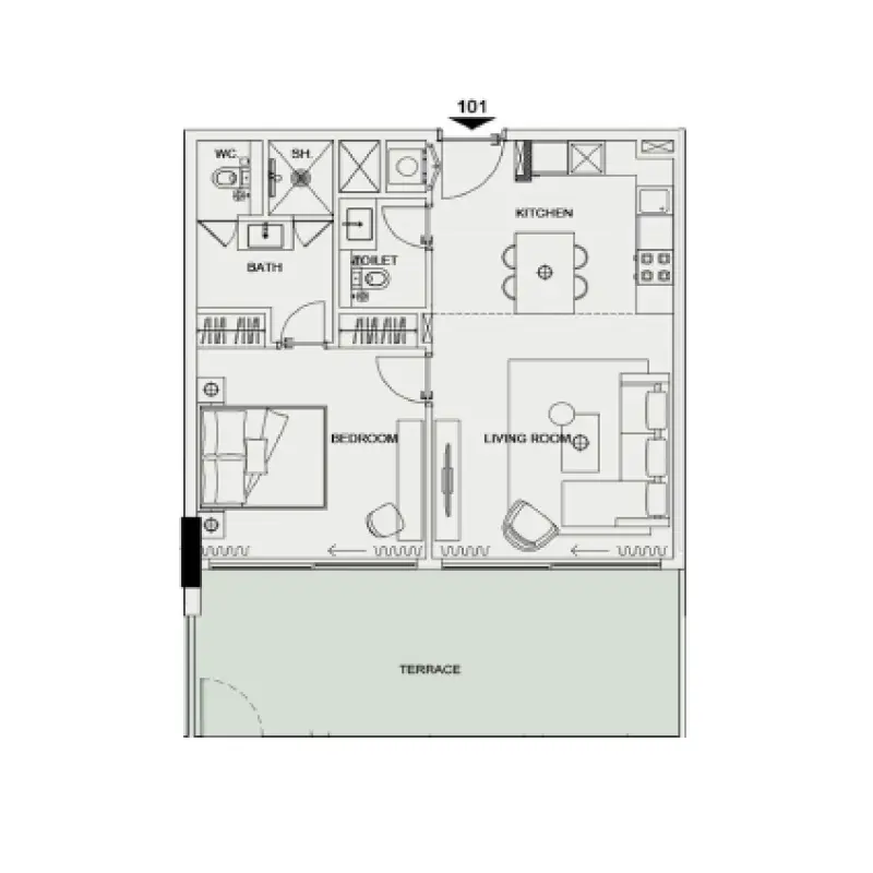 1 bedroom