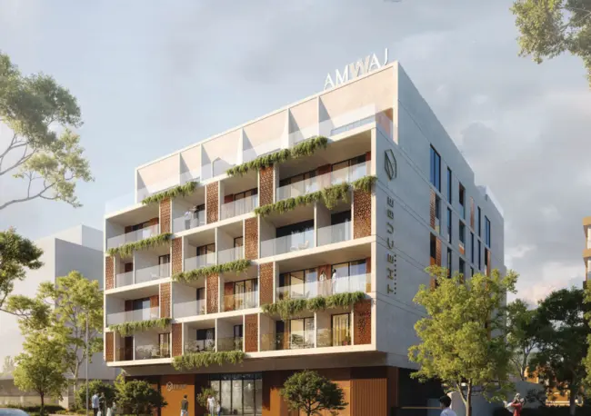 The Cube Residences in Meydan City by Amwaj Development - Exterior Image 2